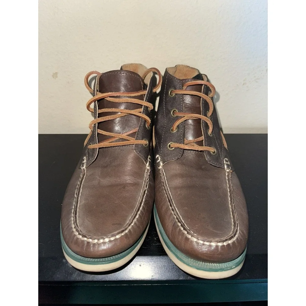 Polo Ralph Lauren Brawley Chukka Boots Mens Size 9.5 Brown Leather Casual LaceUp